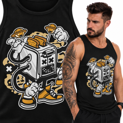TANK TOP  ANIMOWANY  TOASTER MONSTER